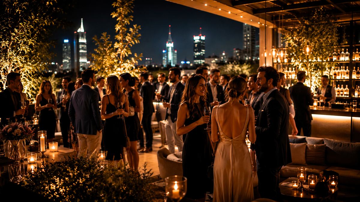 Location esclusiva a Milano allestita per un evento privato