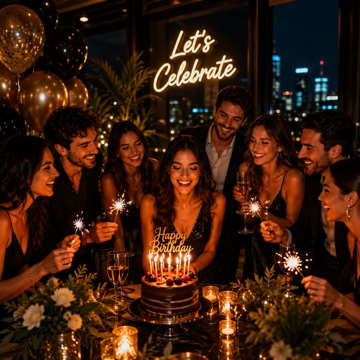 Festa di compleanno a Milano con amici, torta e brindisi in location esclusiva serale