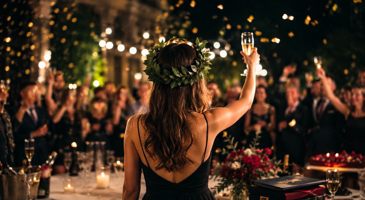 Festa di laurea dopo la proclamazione con brindisi in location elegante